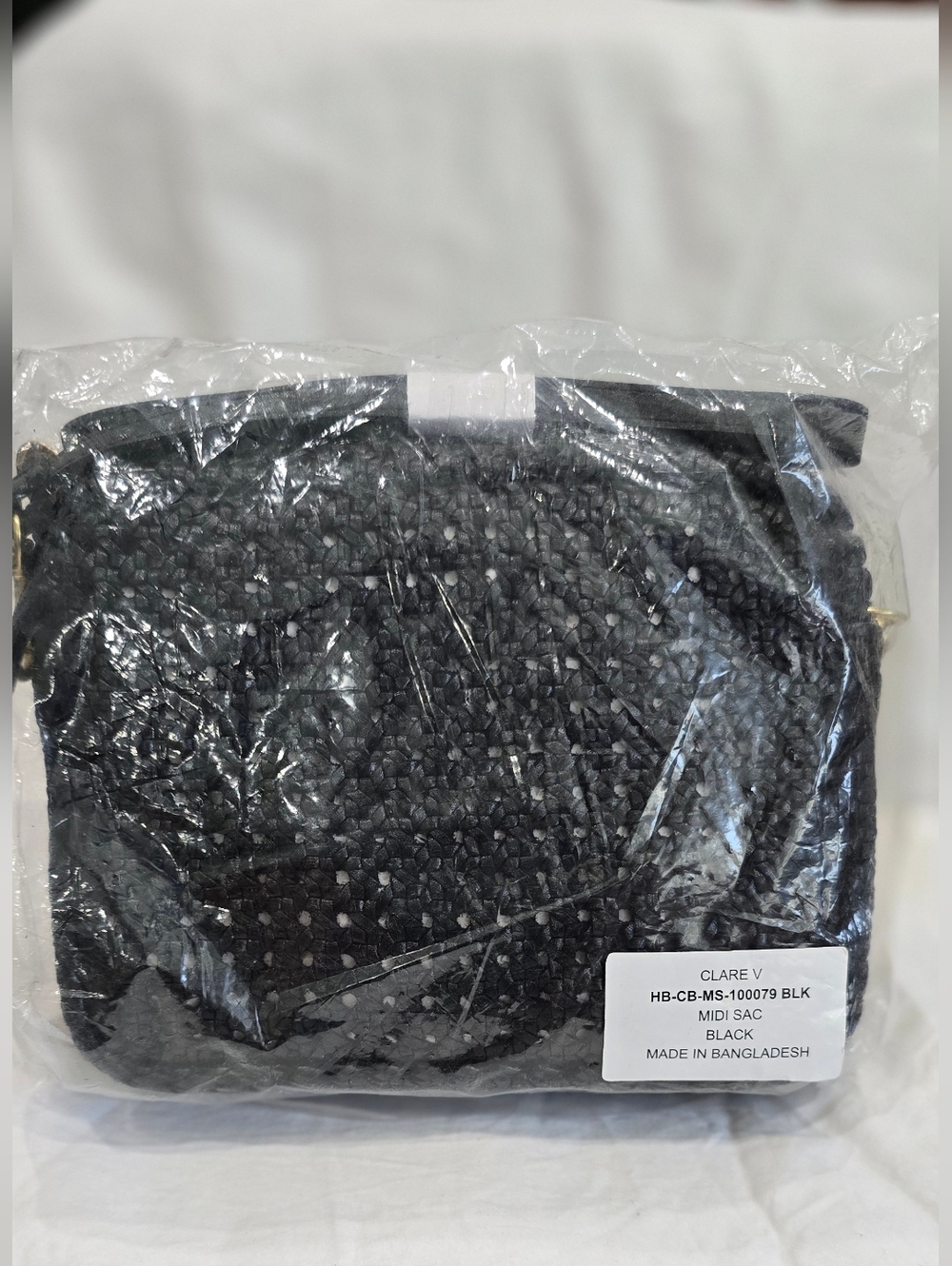 Claire V Midi Sac (Black) Woven BRAND NEW!